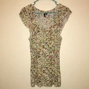 Cynthia Rowley speckle tie-dye yellow pink XL